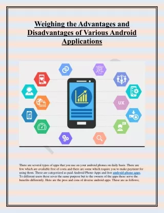 weighing the advantages and disadvantages