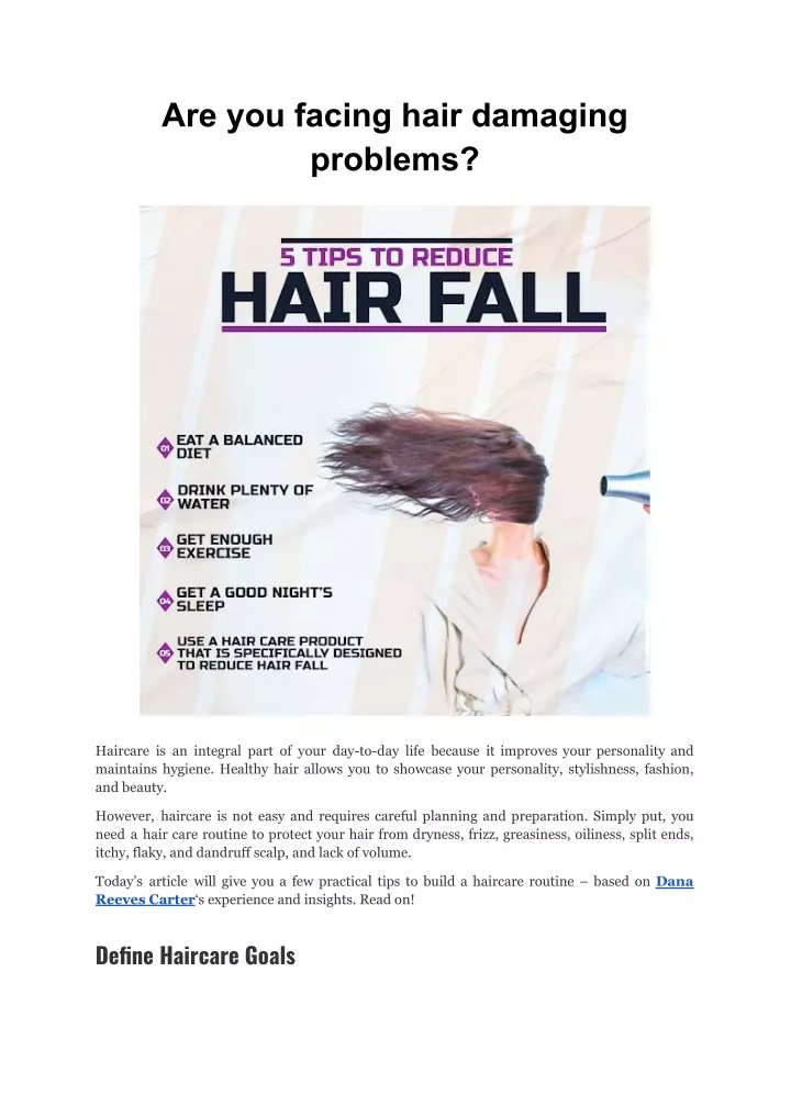 are you facing hair damaging problems