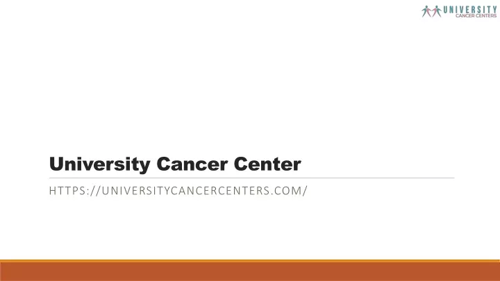 university cancer center