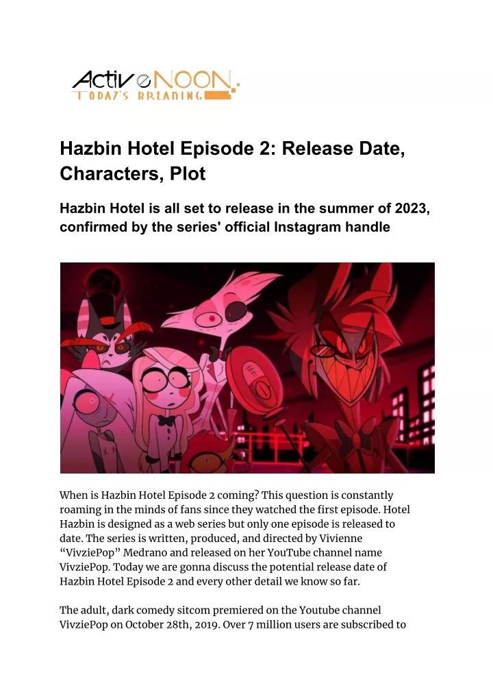 PPT - Hazbin Hotel Episode 2: Release Date, Characters, Plot PowerPoint ...