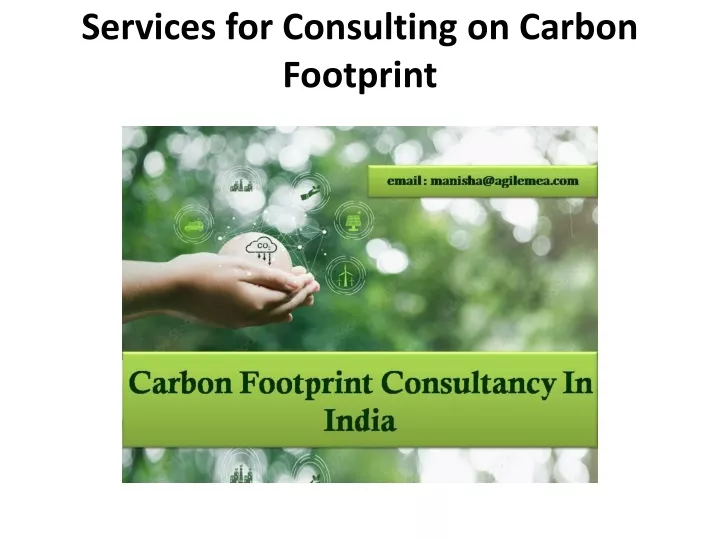 services for consulting on carbon footprint