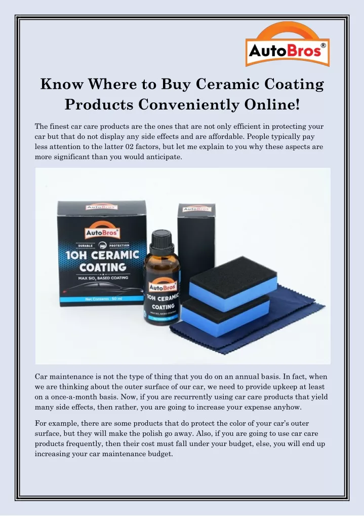 know where to buy ceramic coating products