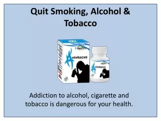 quit smoking alcohol tobacco