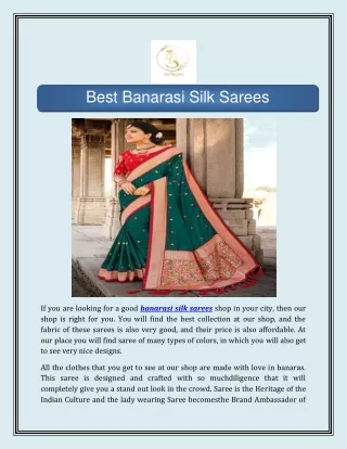 Best Banarasi Silk Sarees