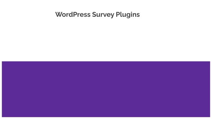 wordpress survey plugins