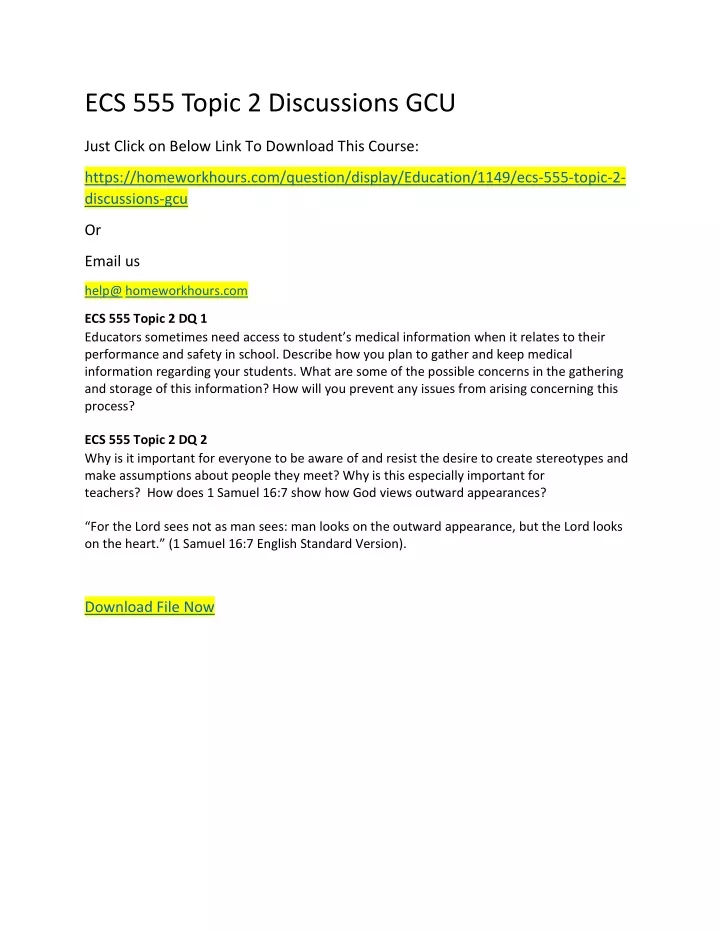 ecs 555 topic 2 discussions gcu