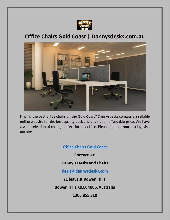 office chairs gold coast dannysdesks com au