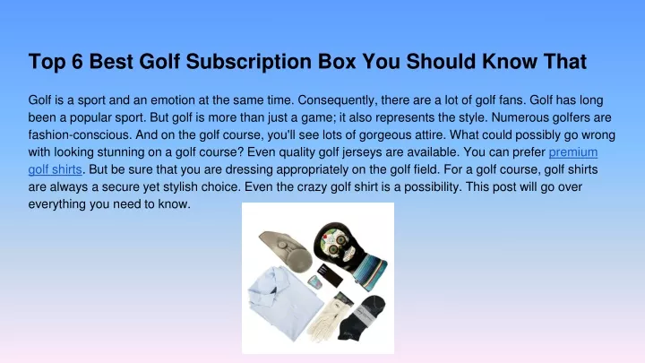 top 6 best golf subscription box you should know that