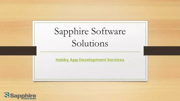 sapphire software solutions