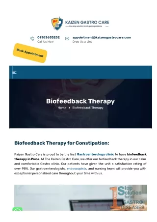 Biofeedback therapy for constipation in Pune- Kaizen Gastro Care
