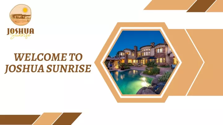 welcome to joshua sunrise