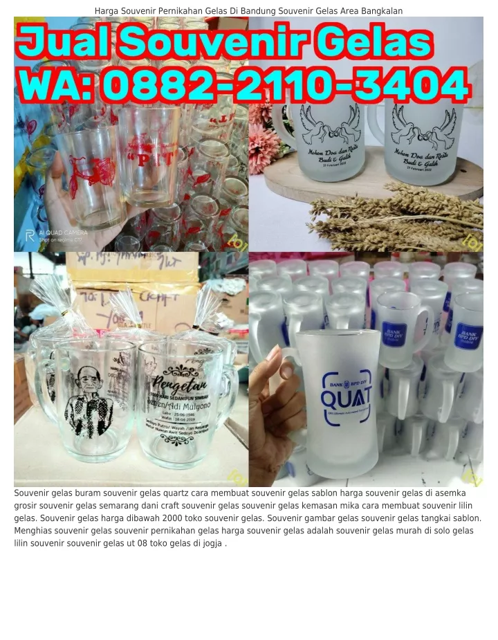 harga souvenir pernikahan gelas di bandung