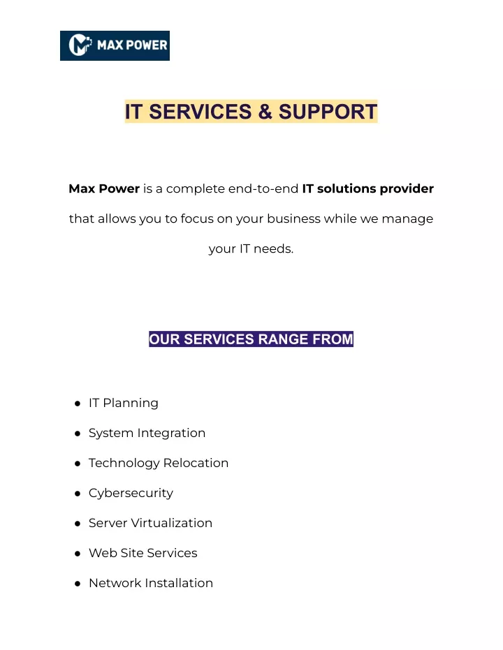 it services support