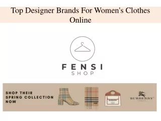 Top Designer Brands For Women's Clothes Online