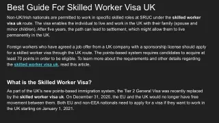 Best Guide For Skilled Worker Visa UK