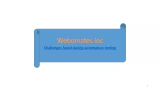 challenges faced during automation testing