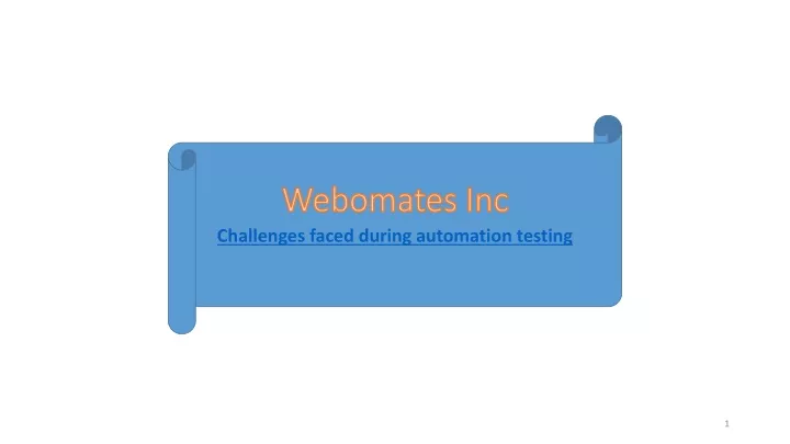 challenges faced during automation testing