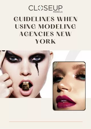 Guidelines When Using Modeling Agencies