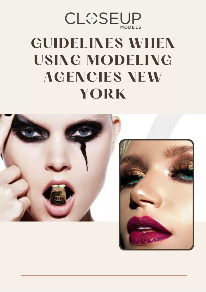 guidelines when using modeling agencies new york