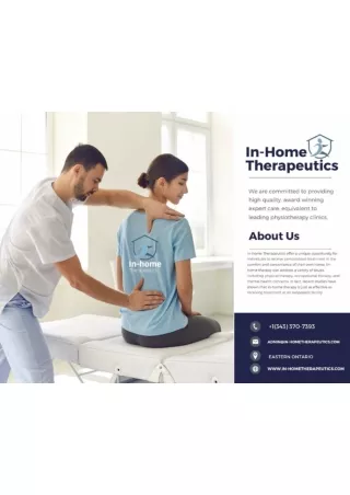 In-Home Therapeutics infographics