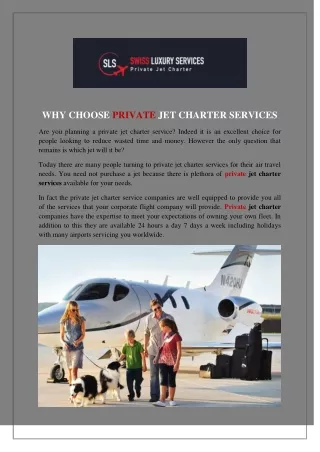 Why Choose Private Jet Charter Services