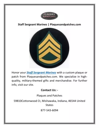 staff sergeant marines plaquesandpatches com