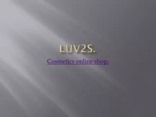 Cosmetics online shop.