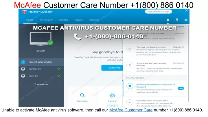 mcafee customer care number 1 800 886 0140