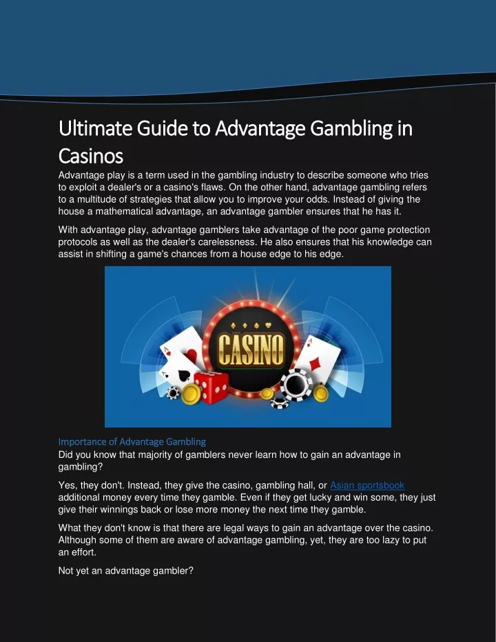 ultimate guide to advantage gambling in ultimate