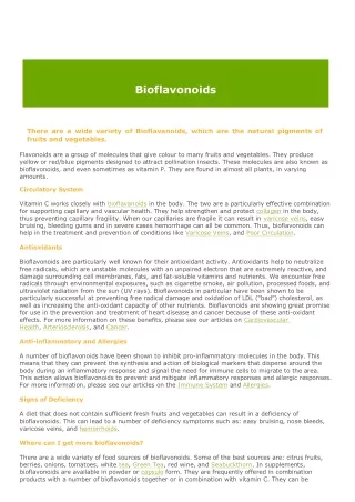 bioflavonoids