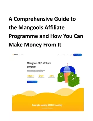 A Comprehensive Guide to the Mangools Affiliate Programme and How You Can Make