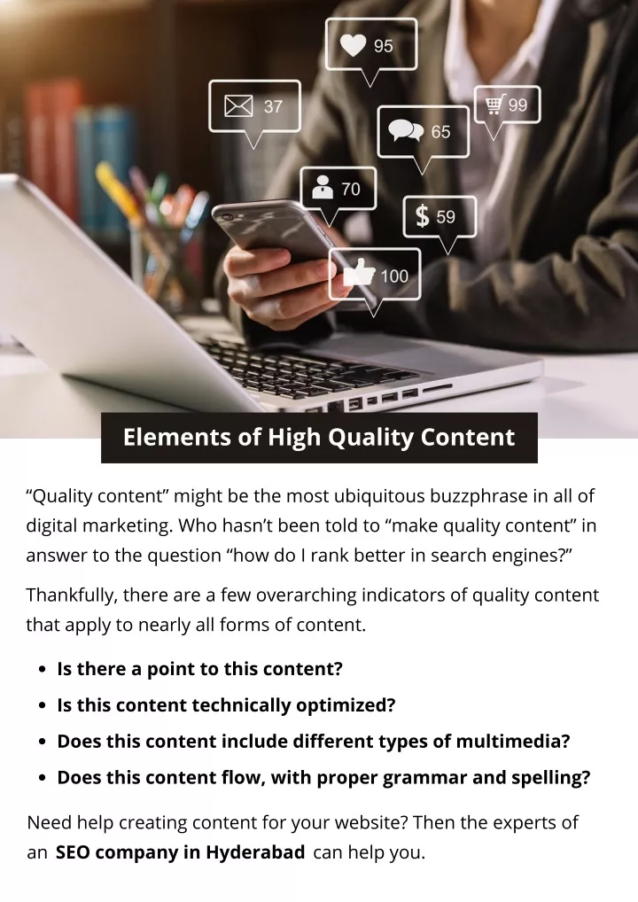 elements of high quality content