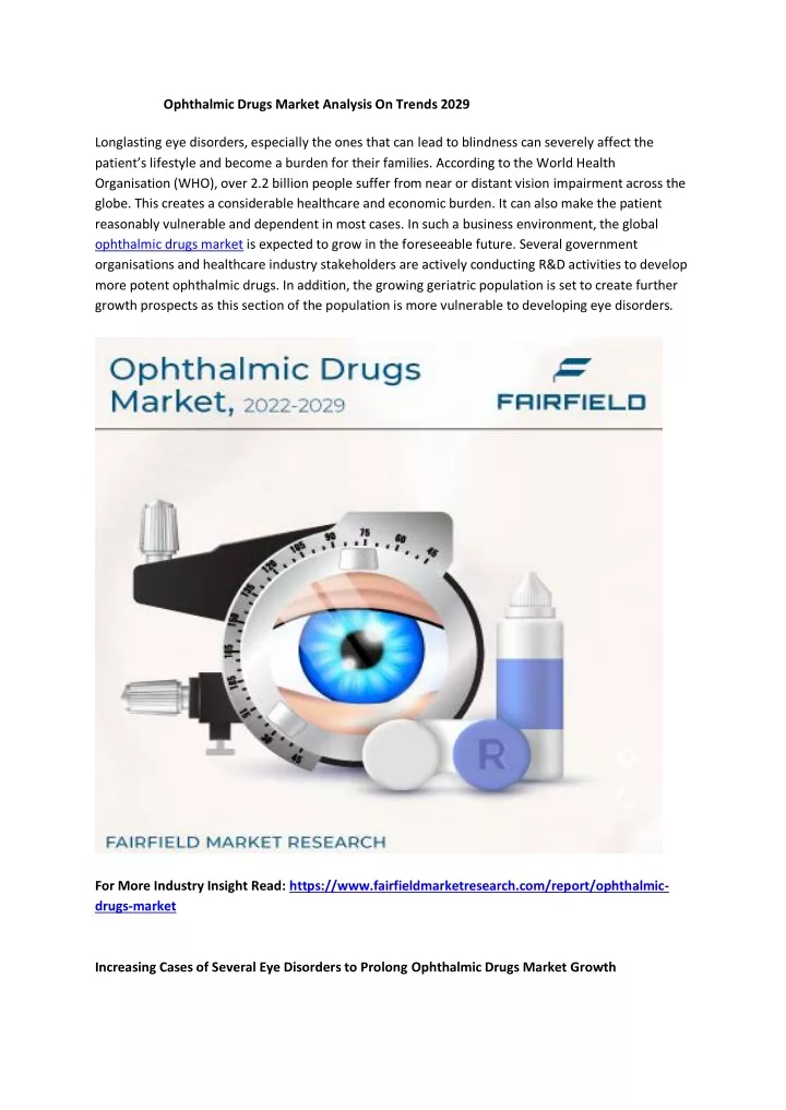 ophthalmic drugs market analysis on trends 2029