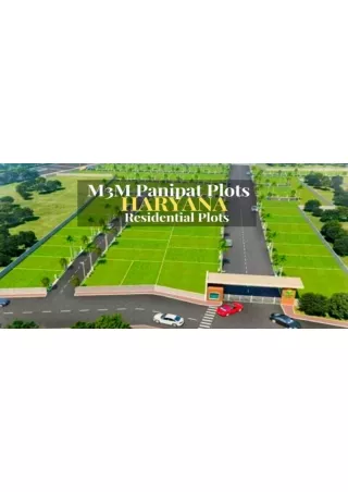 Best Residential Plotted Development! M3M Plots Panipat