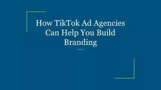 How TikTok Ad Agencies Can Help You Build Branding