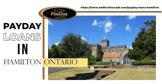 Get The Best Payday Loans In Hamilton Ontario With Swift Online Cash!