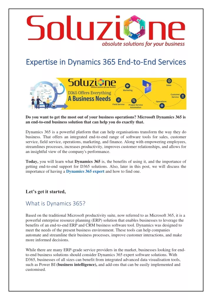 expertise in dynamics 365 end expertise