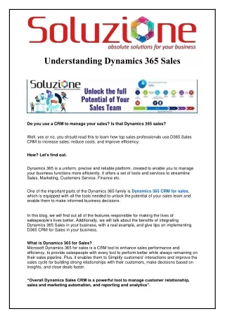 The Ultimate Guide to Dynamics 365 Sales