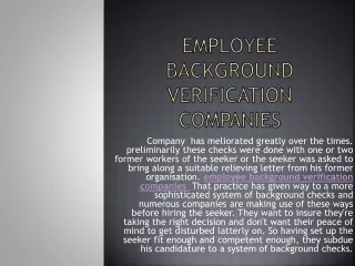 employee background verification companies