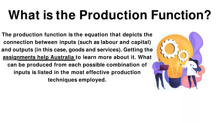 what is the production function