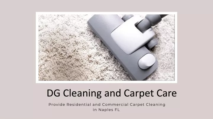 dg cleaning and carpet care