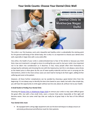 Dental Clinic in Mukherjee Nagar Delhi