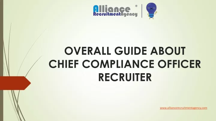 overall guide about chief compliance officer recruiter