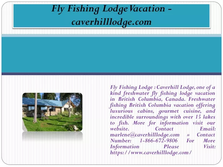 fly fishing lodge vacation caverhilllodge com