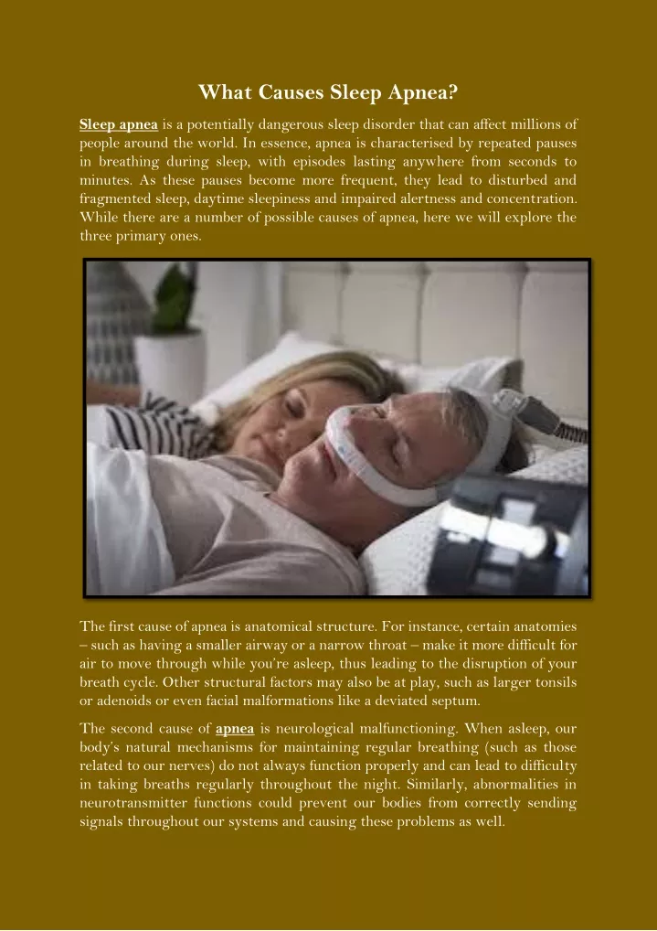 what causes sleep apnea