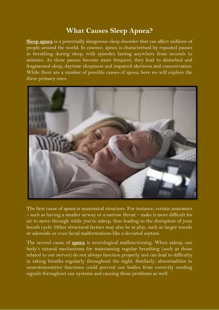 Ppt What Causes Sleep Apnea Powerpoint Presentation Free Download