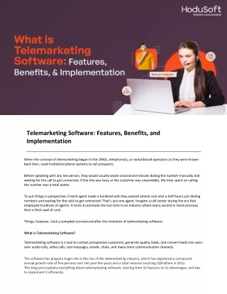 Telemarketing Software Features, Benefits, and Implementation