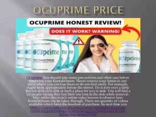 ocuprime you should take some precautions