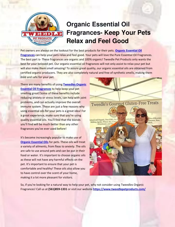 organic essential oil fragrances keep your pets