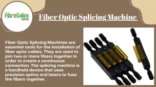 Fiber Optic Splicing Machine - Fibresales